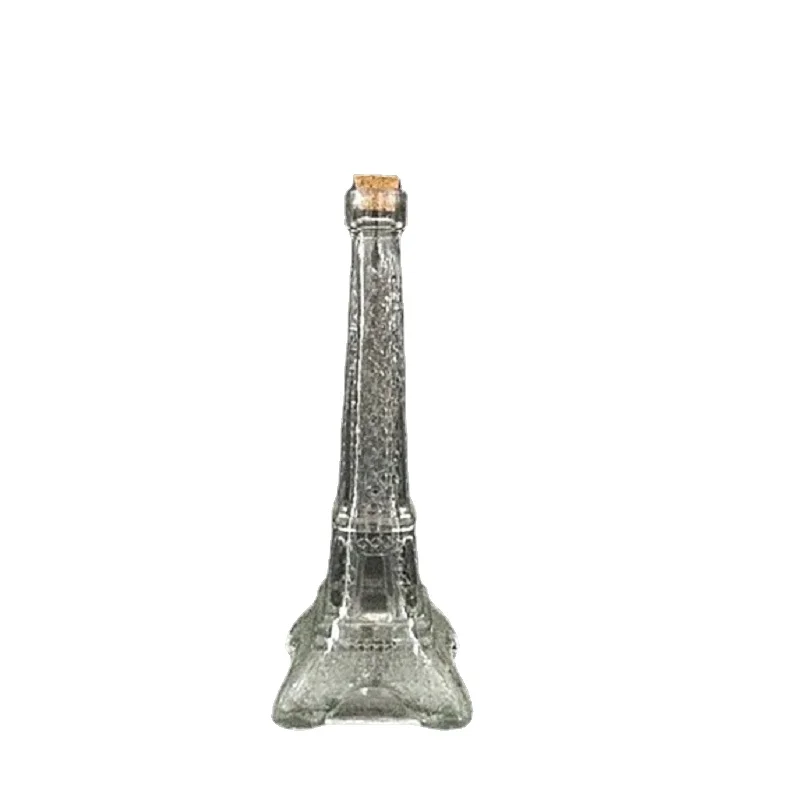 23CM large  Nordic Zakka Colored  Eiffel Tower Glass Vase Home Decoration Colorful for Office Accessories Decoratoin