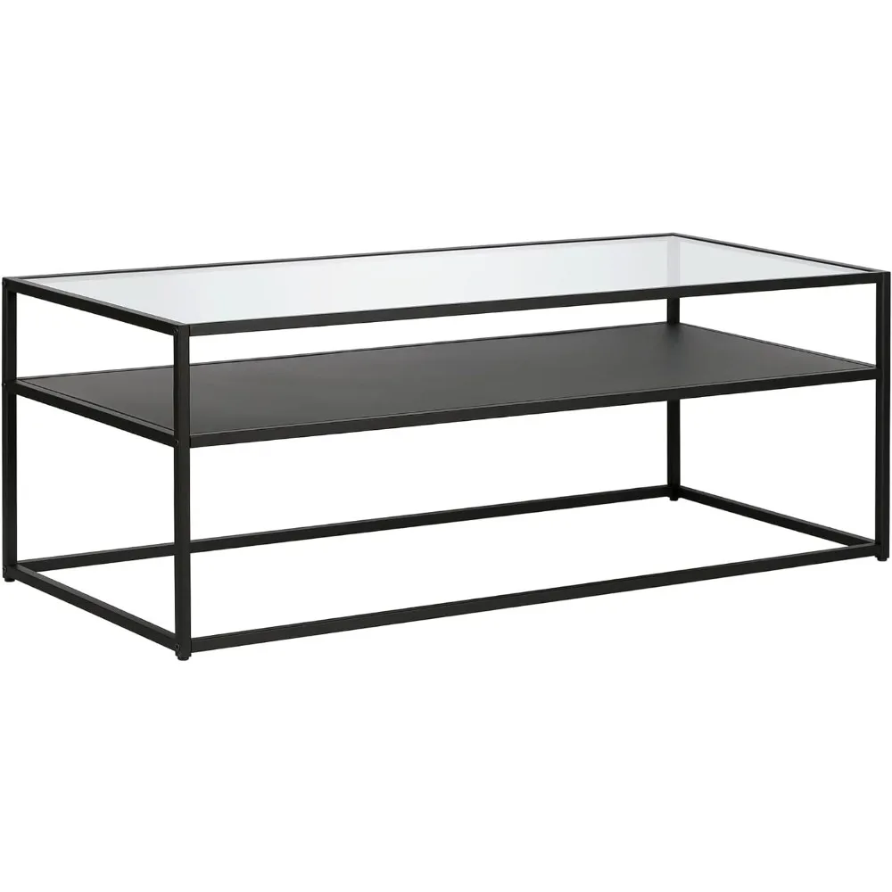 Tea and Coffee Tables for Living Room Ada 46'' Wide Rectangular Coffee Table in Blackened Bronze Furniture End of Tables Dining