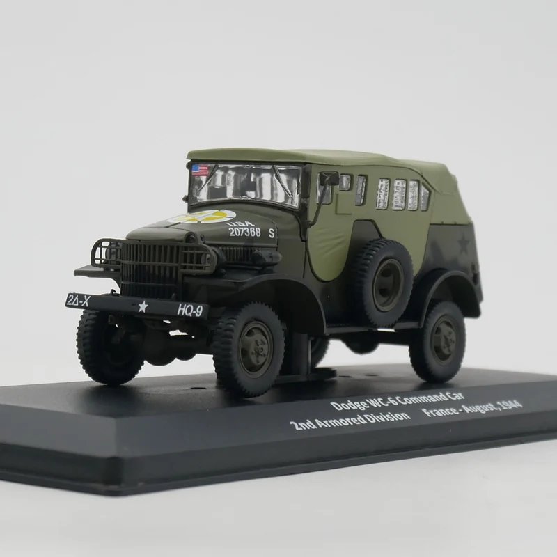 Diecast Ixo 1:43 Scale Dodge WC-6Dodge Was A US Military Command Vehicle in World War II Alloy Car Model Collectible Toy  Gift