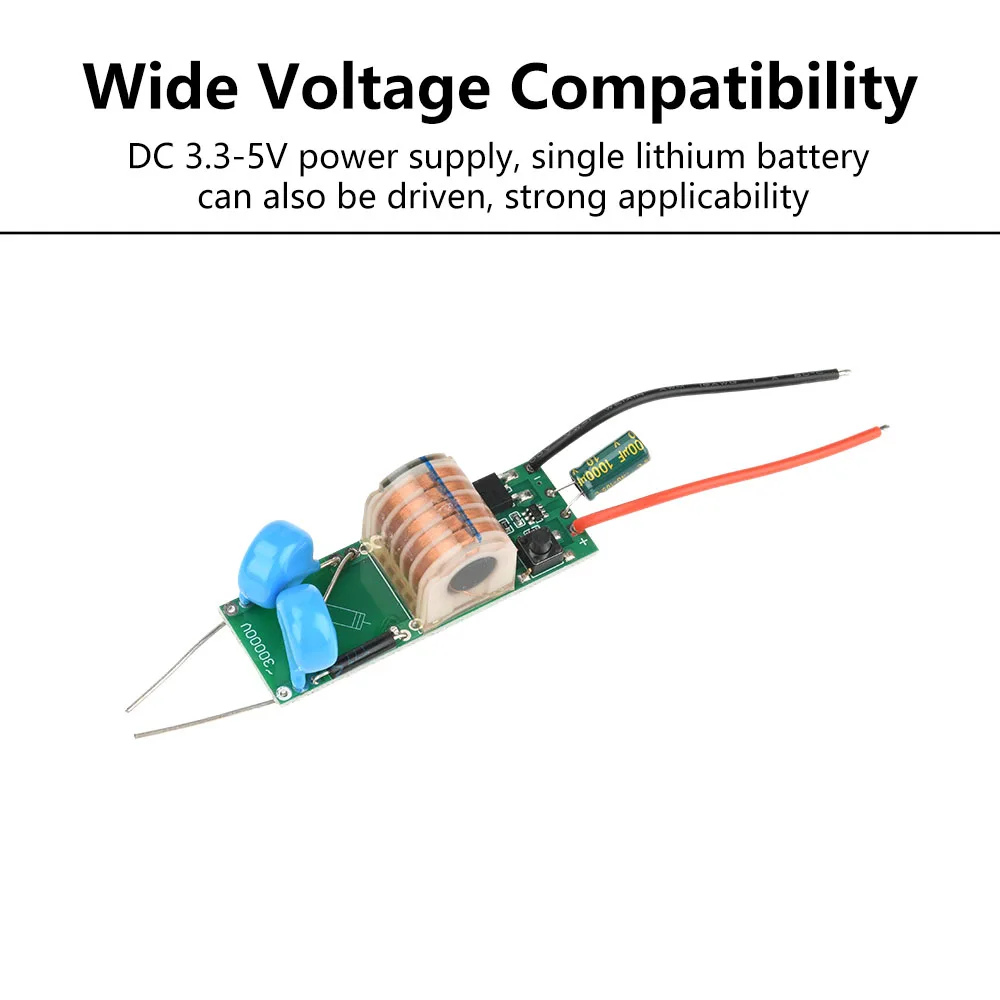 DC 3,3 V-5 V zu DC 15–30 kV Lichtbogenzünder-Hochspannungsmodul, kein Last, Hochspannungs-Booster-Modul, einstellbare Spannungsspule – Detail 9