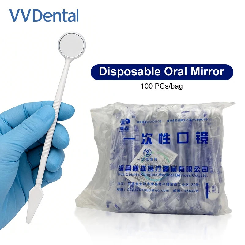 

300 шт. стоматологических зеркал с LED-подсветкой, противотуманные, для осмотра полости рта, для использования стоматологами внутри ротовой полости