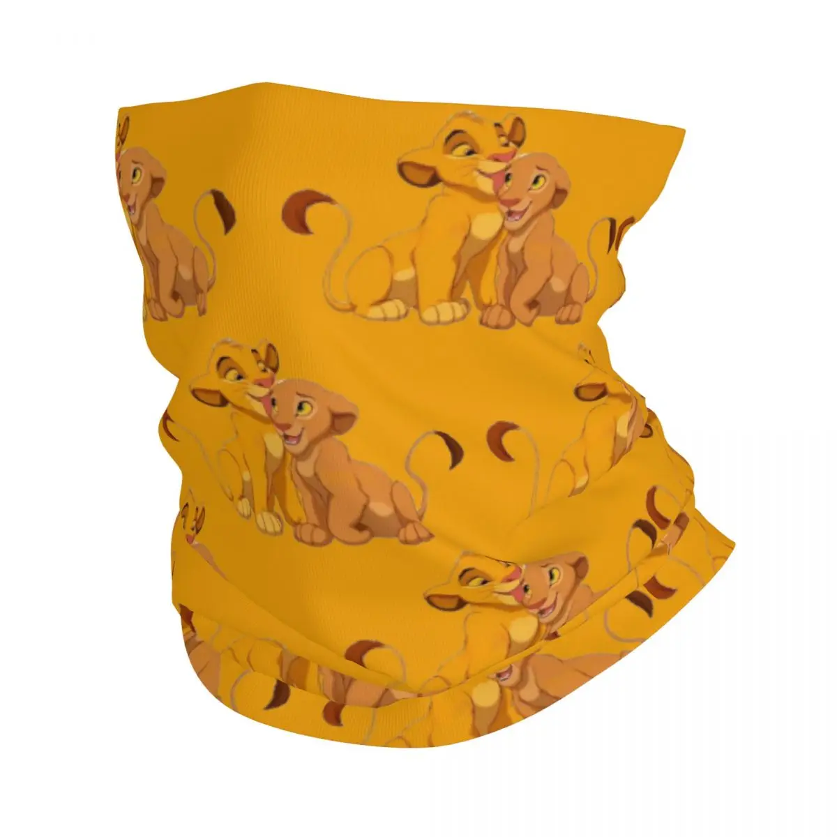 Custom King Lion Simba Hakuna Matata Bandana Winter Neck Warmer Men Windproof Wrap Face Scarf for Hiking Movie Gaiter Headband