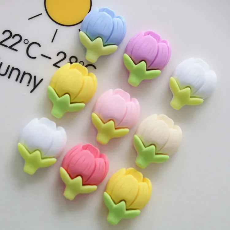 5pcs miniso series flower cartoon resin flatback cabochons diy crafts materials jewelry making charms