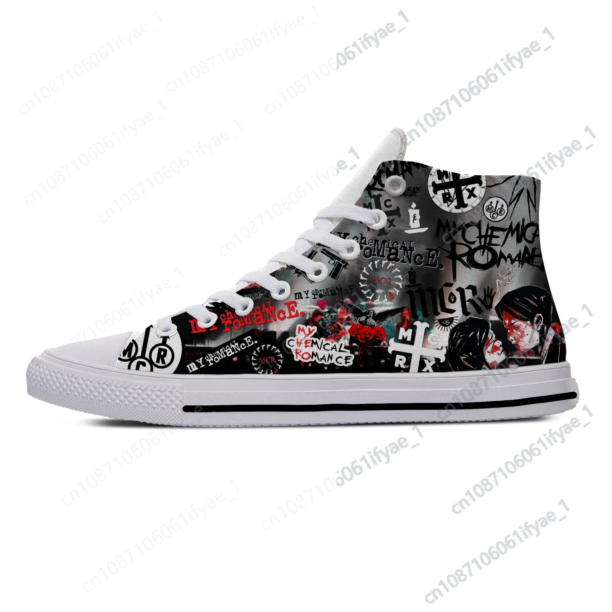 Hot Summer My Chemical Romance MCR Rock Band Funny Casual Shoes High Top Lightweight Men Women Sneakers Custom Board Shoes