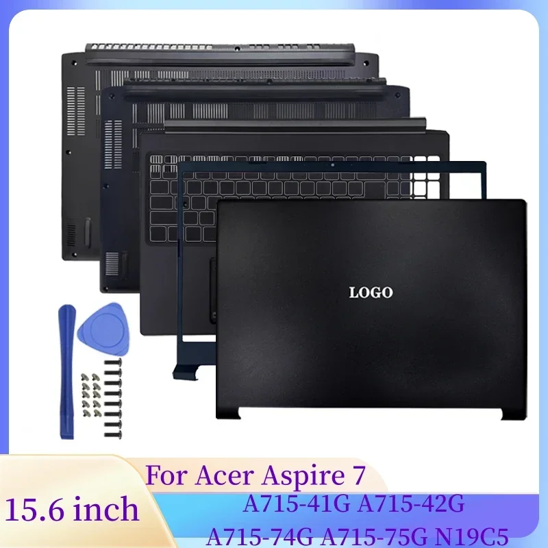 

Новый чехол для аксессуаров для ноутбуков Acer A715-41G 42G A715-74G 75G N19C5, задняя крышка ЖК-дисплея для ноутбука, передняя рамка, упор для рук, нижний корпус