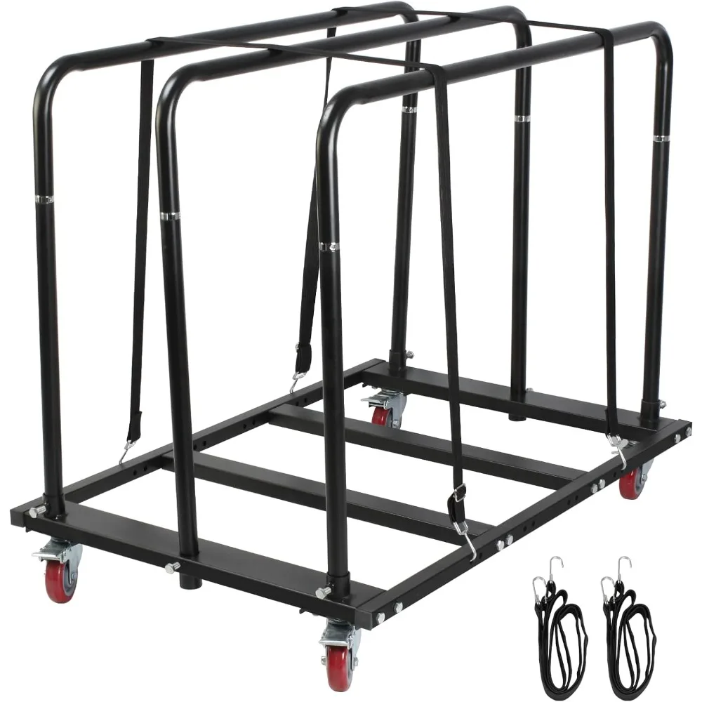 

Сверхмощная складная настольная тележка с поворотными колесами для вечеринок и банкетов, поддерживает 1800 фунтов и 10 столов