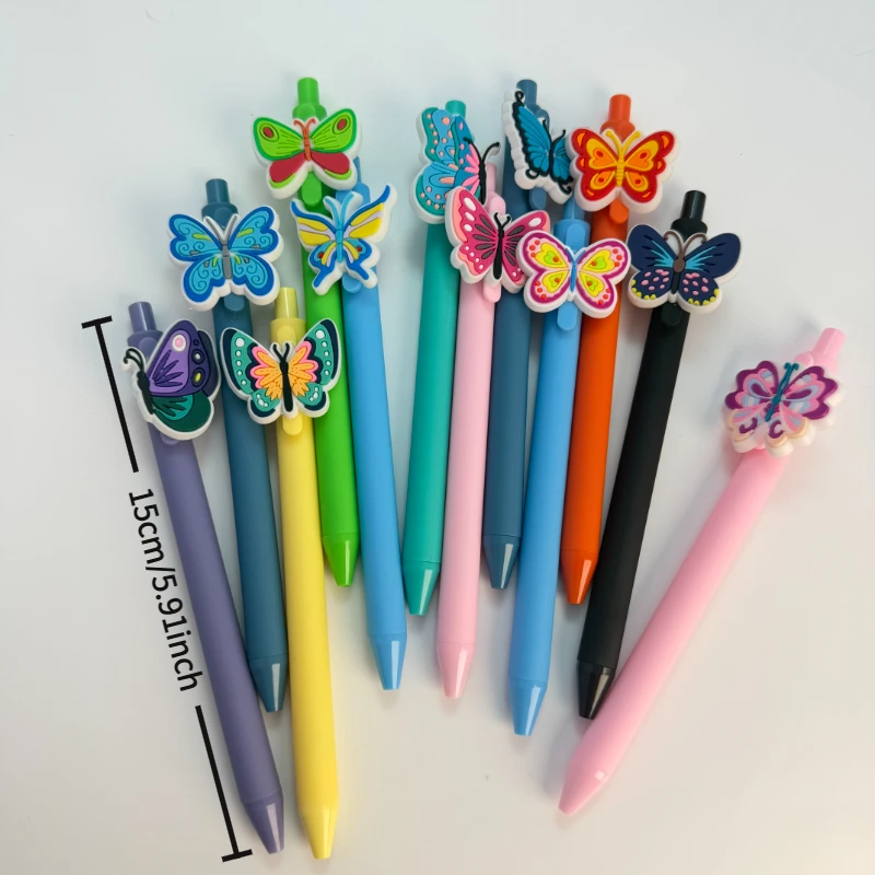 20/30Pieces Creative Colorful Butterfly-Shaped Theme Ballpoint Pen，Random Color Suitable for the Flower Butterfly series school