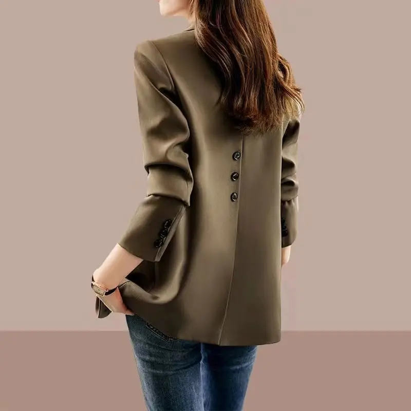 Small Suit Coat Women's Split Back Casual Plus Cotton Suit Top  blazers for women  coat  blazer femenino