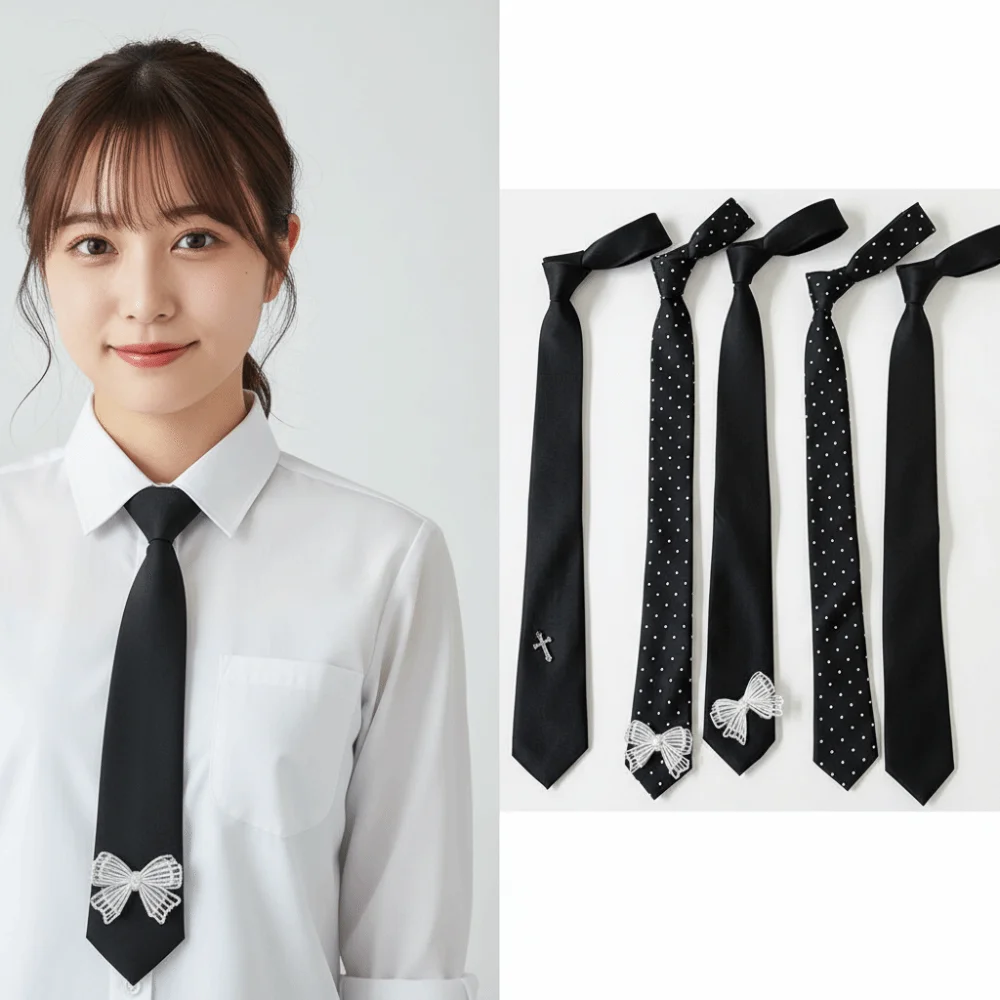 gravata-masculina-coreana-de-bolinhas-com-laco-estilo-colegial-retro-jk