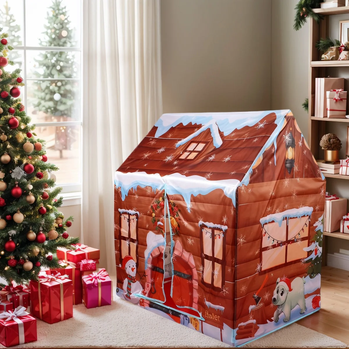 Zabawny namiot-królik dla dzieci, przenośny namiot do zabawy na zewnątrz, składany domek-zabawka, idealny prezent urodzinowy i świąteczny dla chłopców i dziewczynek, prezent na Boże Narodzenie, akcesoria nie są dołączone.