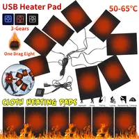 Electric Cloth Heater 3 Levels USB Charged Clothing Heating Pad Vest Heater 50-65°C Temperature Adjustable Pad For Vest Jacket