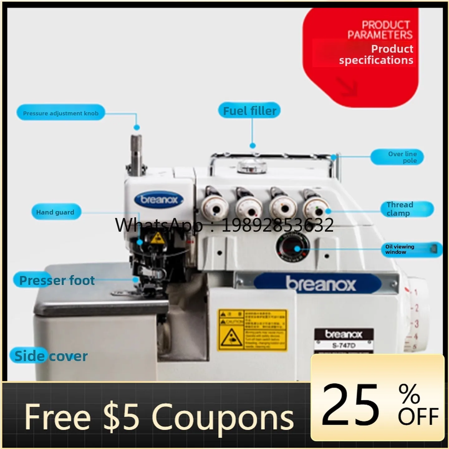 

Direct Drive Three-Line Four-Line Five-Line Overlock Machine Overlock Industrial Sewing