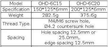 OHD-6C Optical Breadboard Multi-hole Aluminum Plate Optical Flat Plate Aluminum Alloy Base Plate Experimental Fixing Plate