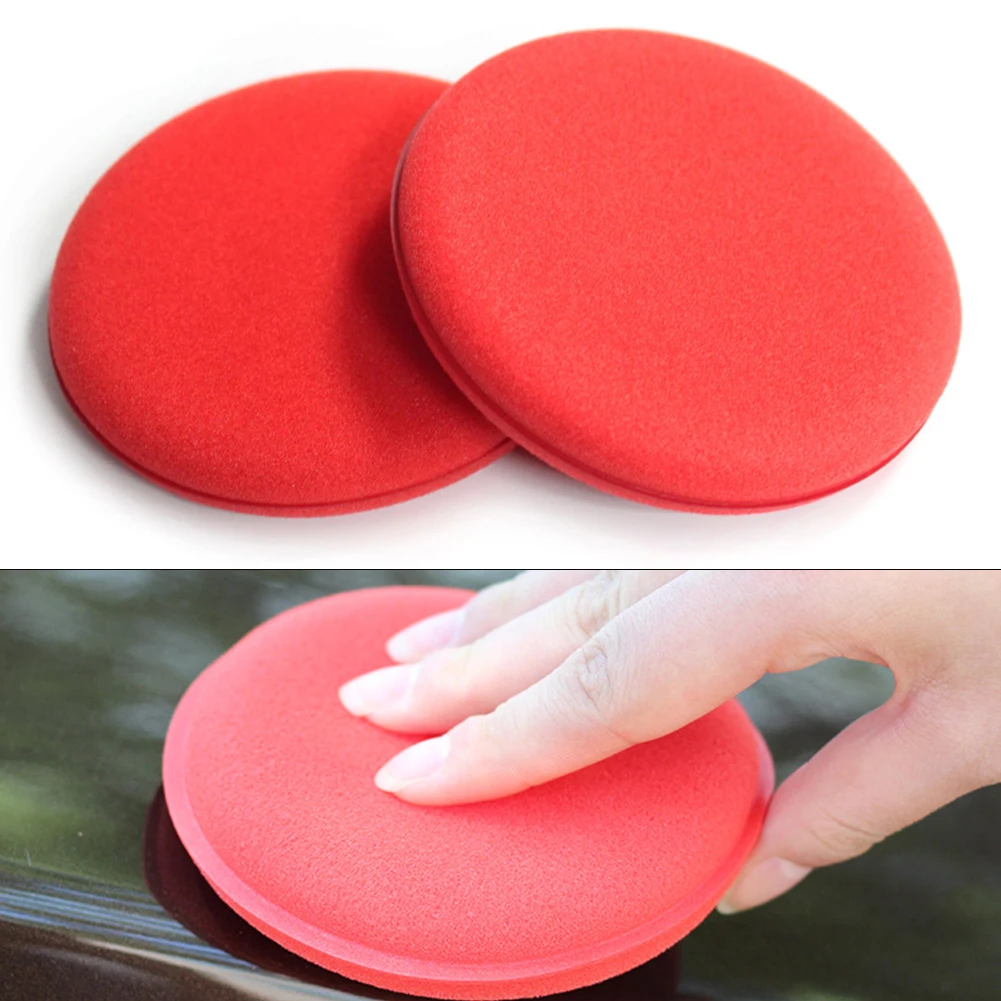 Für spta 4-Zoll-Schaumapplikatorpads zum Hand polieren von roten Kanten, Wachsen und Polieren von Schwämmen, die kreisförmigen Reinigungs schwamm wachsen