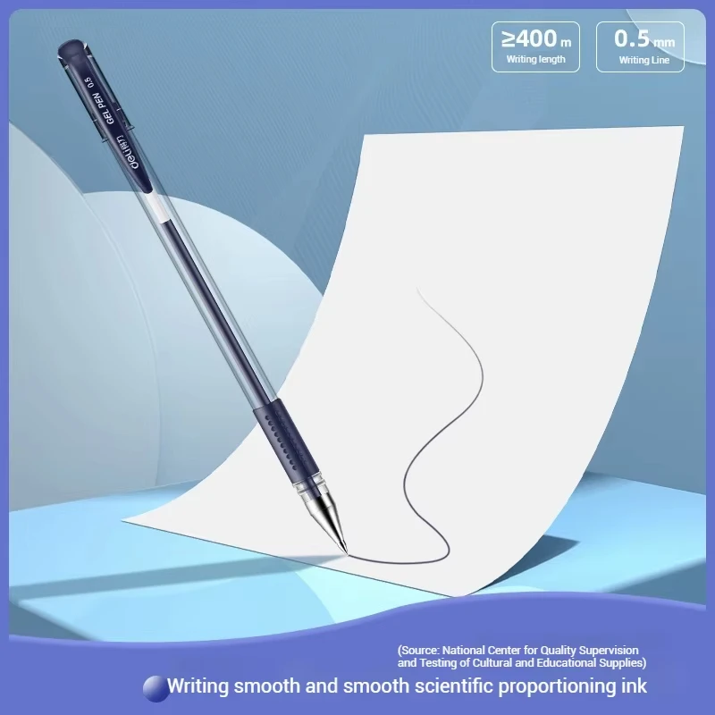 ديلي 12-حزمة أقلام حبر جاف رفيعة 0.5 مللي متر ألوان متنوعة جل مجموعة أقلام للمدرسة مكتب أسود أزرق أحمر لوازم مكتبية #3