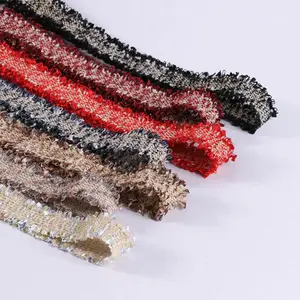 Tweed Stickband -Band, Golden Quaste, Fransenverkleidung, DIY -Kleidungsstück, Nähzubehör, Vintage, Winter, 2 cm, 3 cm Breite, 45 Richter 12 Hauptverkauf Tweed Ribbon - №1