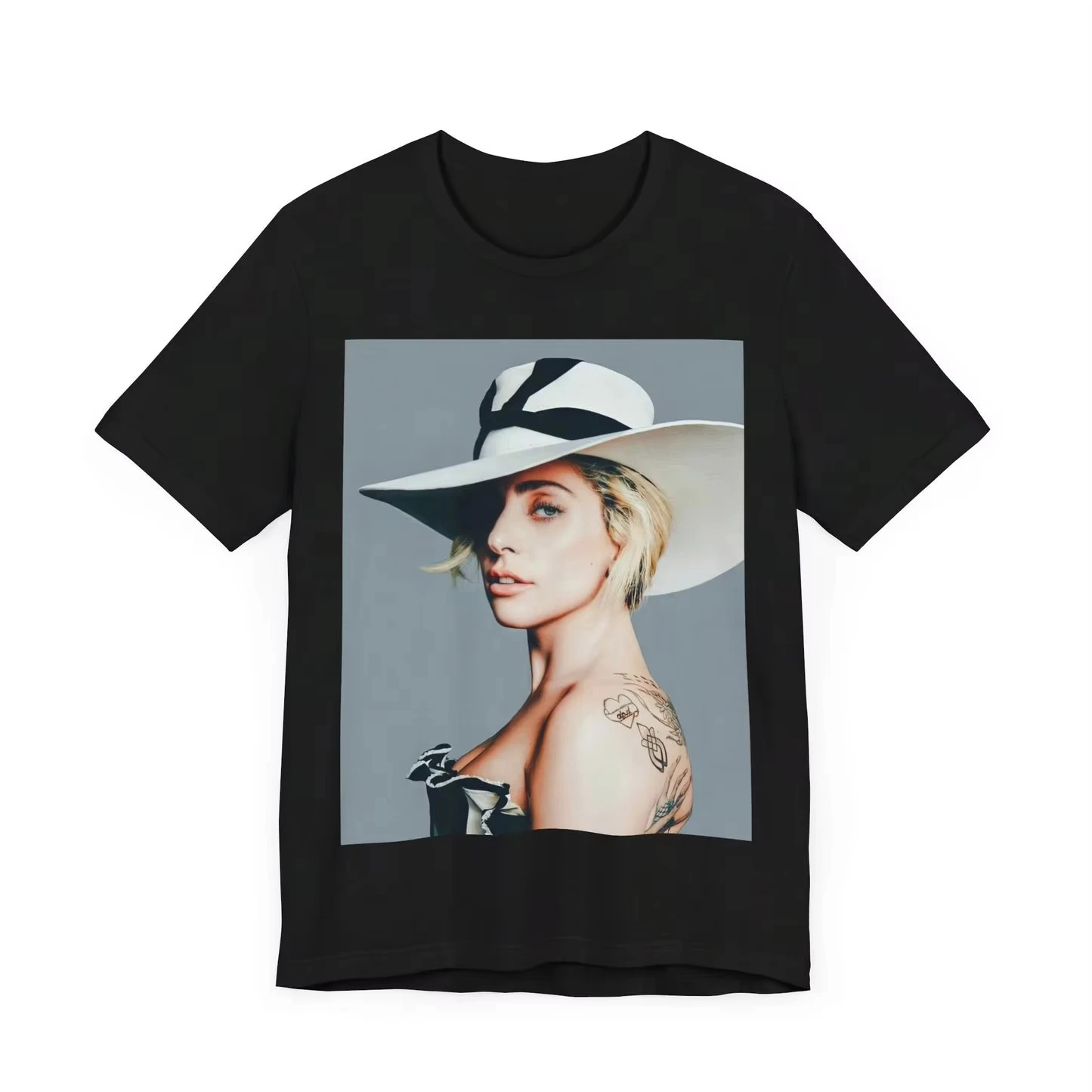 

25 Summer New T-Shirt Men's Women's Short Sleeve Cotton T-Shirt Vintage Hip Hop Lady Gaga T-Shirt Unisex Clothing Top Streetwear