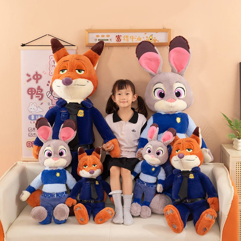 40-100CM Judy Hopps und Nick Wilde Disney Zootopia Plüschtiere Anime Cartoon Niedlich Gefüllte Weihnachten Plüschtier Kinder Geburtstag Spielzeug Geschenke