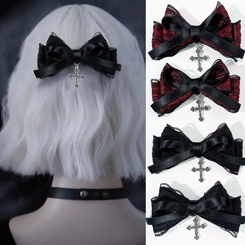 

Gothic Style Hair Clips - Street Fashion Top Clips with Detailed Design,Versatile Dark Aesthetic Hair Accessories for Daily Wear