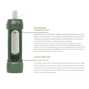 Kohlefaser -Wasserbeutel zum Überleben oder Notfallversorgungen, Mini -Strohwasserfilter, Outdoor, Camping, TUP, 1PC 6 Hauptverkaufswasserfilterstroh - №5