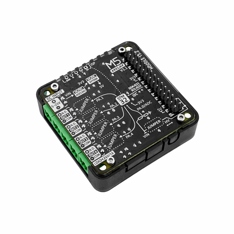M5Stack Official 4-Channel Relay 13.2 Module V1.1 (STM32F030)