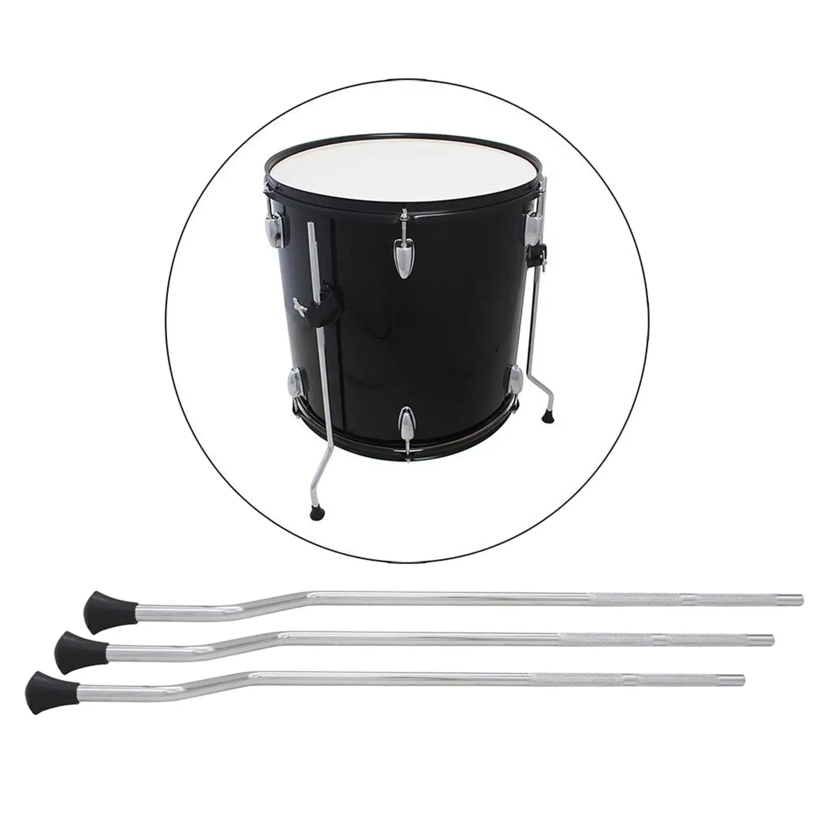 

Metal Drum Spurs Rubber Feet Bass Drum Legs Stable Skid-proof Holder for Tom Drum Set Spare Parts Percussion Instruments