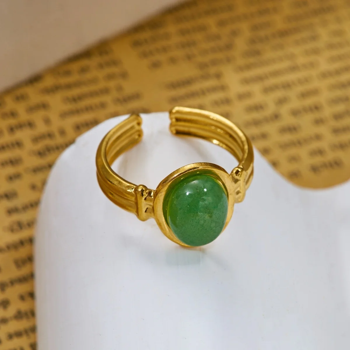 Retro-Tigeraugen-Naturstein-Oval-Sonnenringe, stapelbar, für Damen und Herren, Edelstahl, Zirkonia, Wickelring, Streifen-Fingerring, Schmuck – Detail 16