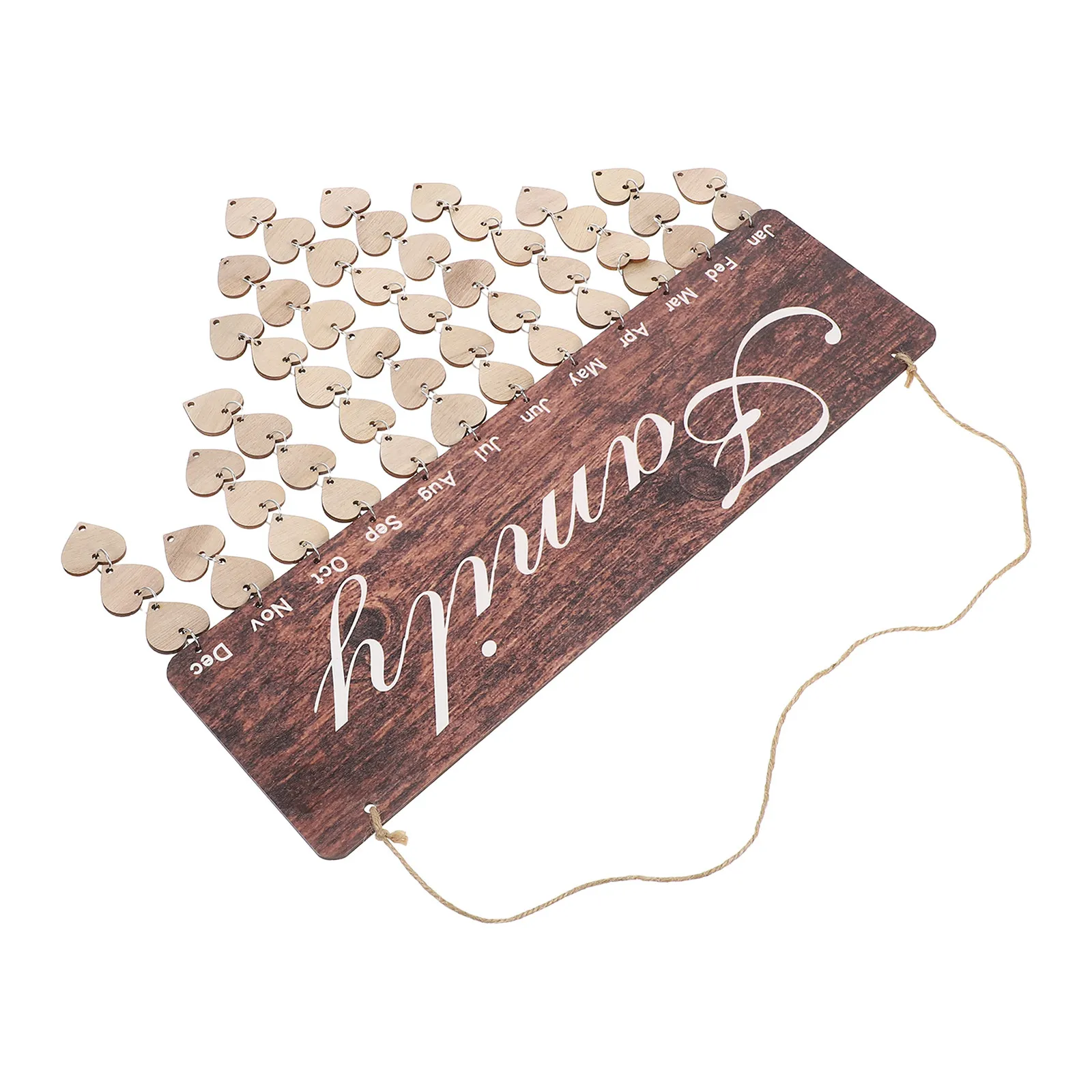 

Винтажный деревянный календарь-органайзер с напоминаниями, настенная табличка с принтом дерева, декор для дома и офиса