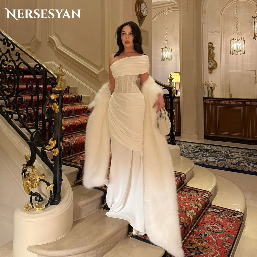 

Nersesyan Luxury Mermaid Glitter Evening Dresses One Shoulder Sequin Formal Dress Women Party Gowns robes de soirée Customized