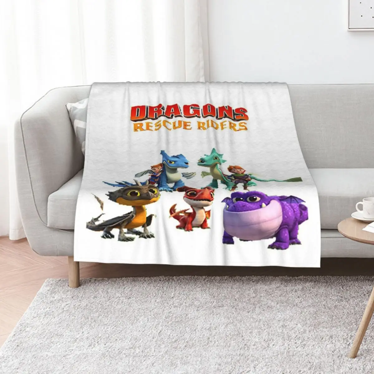 Dragons Rescue Riders Throw Blanket Soft Breathable Blanket for Night Sleeping