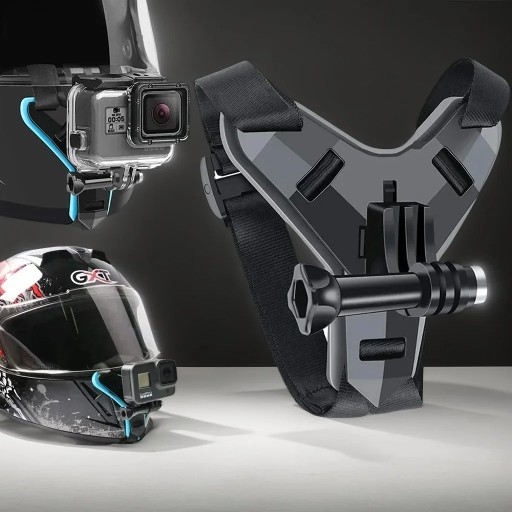 

Motorcycle Helmet Chin Bracket - GoPro Action & Sports Camera Mount (Secure Accessory)