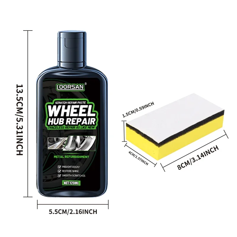 معجون إصلاح محور العجلة - إصلاح الخدوش الاحترافي واستعادة اللمعان للعجلات المصنوعة من السبائك - يتضمن إسفنجة ممتازة لسهولة DIY #6