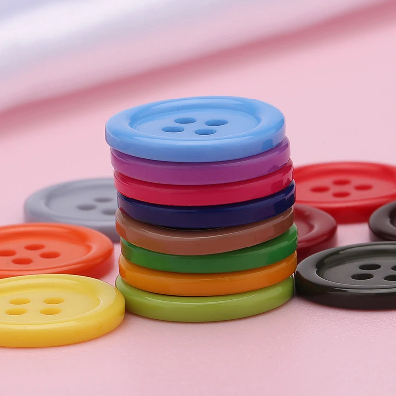 10pcs 9-30mm Round Resin Buttons For Handwork DIY Scrapbooking Crafts Sewing Accessories Clothing Garment Sweater Coat Supplies