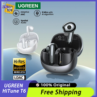 UGREEN H6 Pro Wireless Bluetooth Earphones Adaptive Active Noise Cancelling Earphones LDAC Hi-Res Audio Earbuds For Gaming Sport