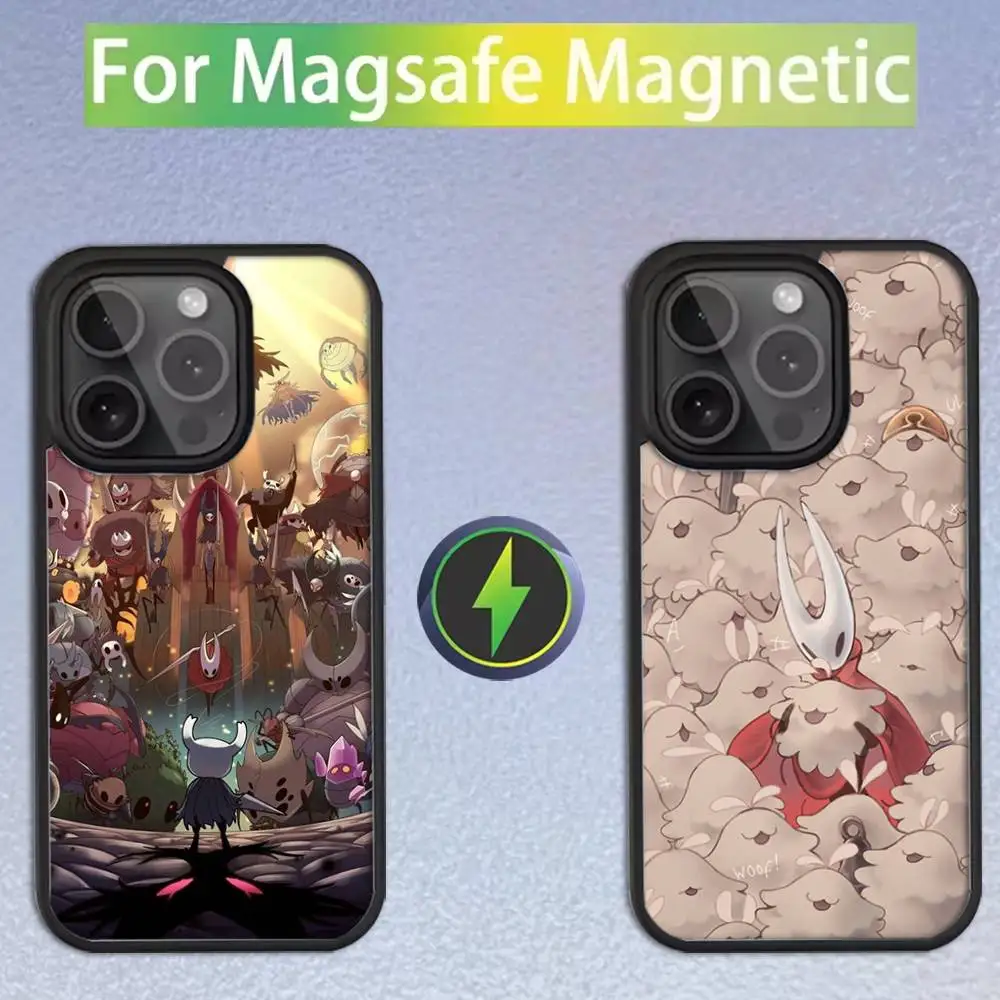 

H-Hollow Knight S-Silksong Phone Case For iPhone 17,16,15,14,13,12,11,Pro,Max,Plus,Mini,SE4,E For Magsafe Wireless