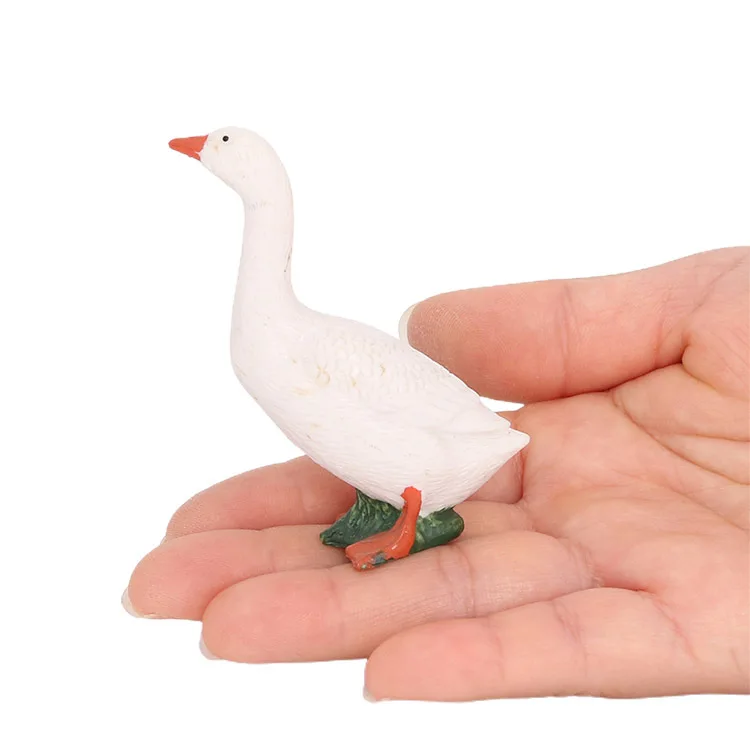 솔리드 시뮬레이션 동물 모델, 농장 가금류 동물 장난감, 거위 서 흰 거위 어린이인지 장식 그림