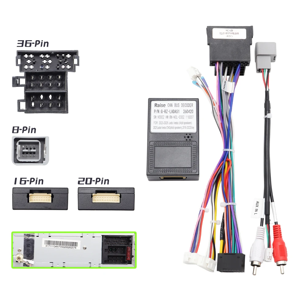 Auto-Audio-Kabelsatz Canbus-Box 16-Pin CD/DVD Stereo-Installationskabeladapter Aftermarket Audio-Video-Kabel für Lada Vesta – Detail 4