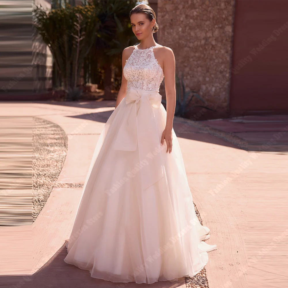 Schöne Spitze Druck Frauen Brautkleider Sexy Ärmellose Vintage Brautkleider Glänzende Aufkleber Design Vestidos De Novia Angepasst