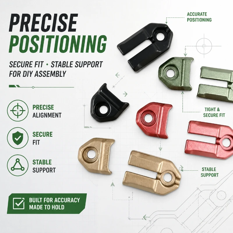 Surface Treated Alloy Cable Organizing Clamp Practical Outdoor Light Cord Fixing Piece With Complete Mounting Components