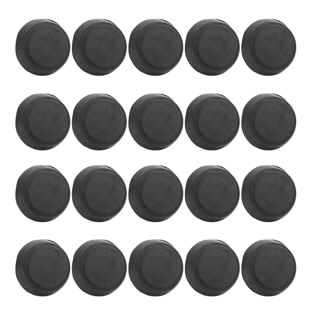 

20pcs Rubber Billiard Cue Bottom Cover Black Bulge Billiard Cue Rubber Plug Protective Billiard Tail Cover Billiards Game