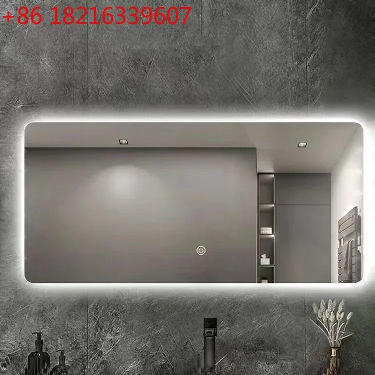 LED Smart Bathroom Mirror Hotel Toilet Bathroom Mirror Bathroom Anti-fog Makeup