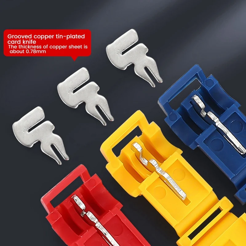 120 Pcs/60 Pairs Quick Splice Wire Terminals T-Tap Self-Stripping With Nylon Fully Insulated Male Quick Disconnects