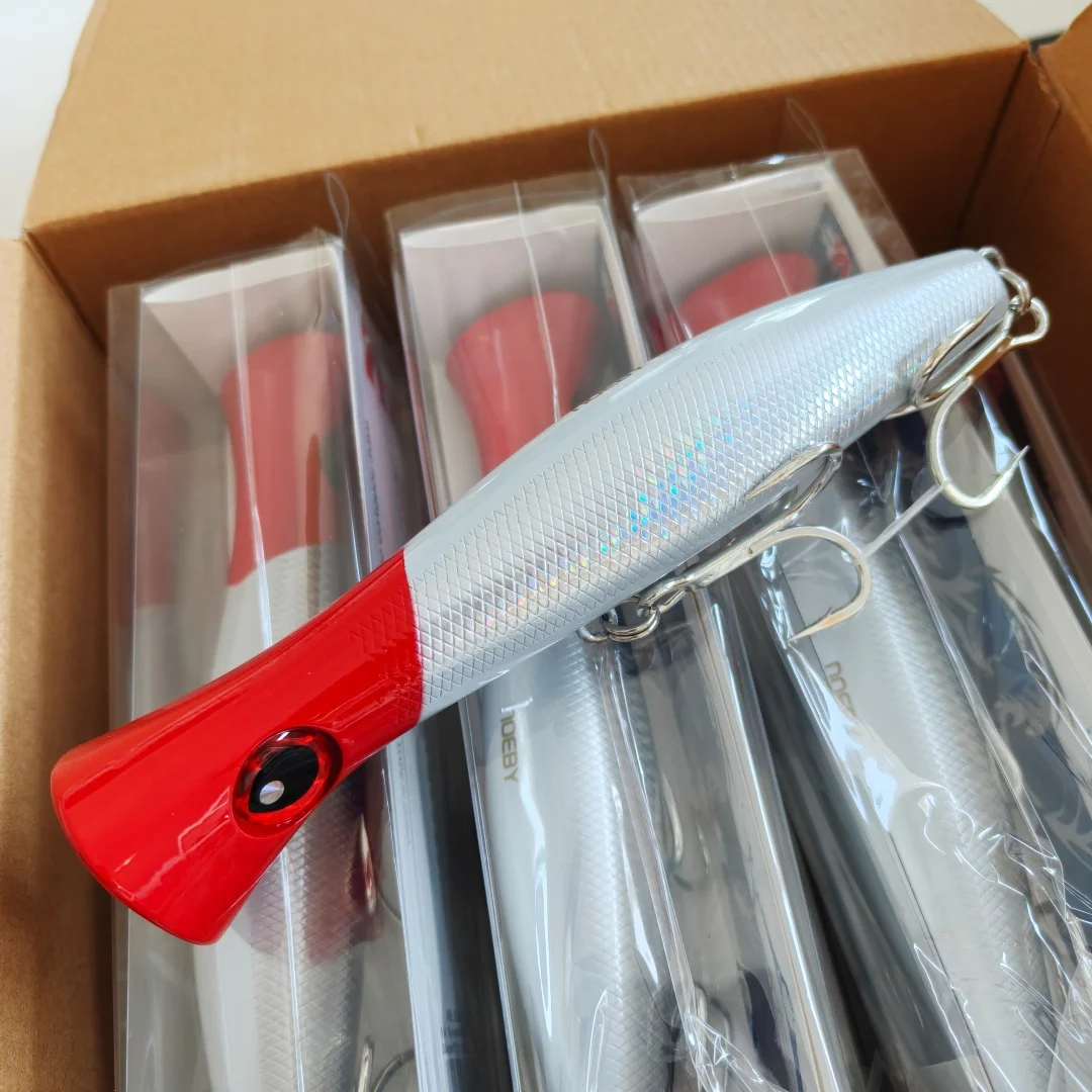 Noeby 2 Stück 20cm 116g Popper-Köder, Ultra-Langwurf-Angelköder für Schwere Oberflächenfischerei auf Riesen-Seebarsch & GT