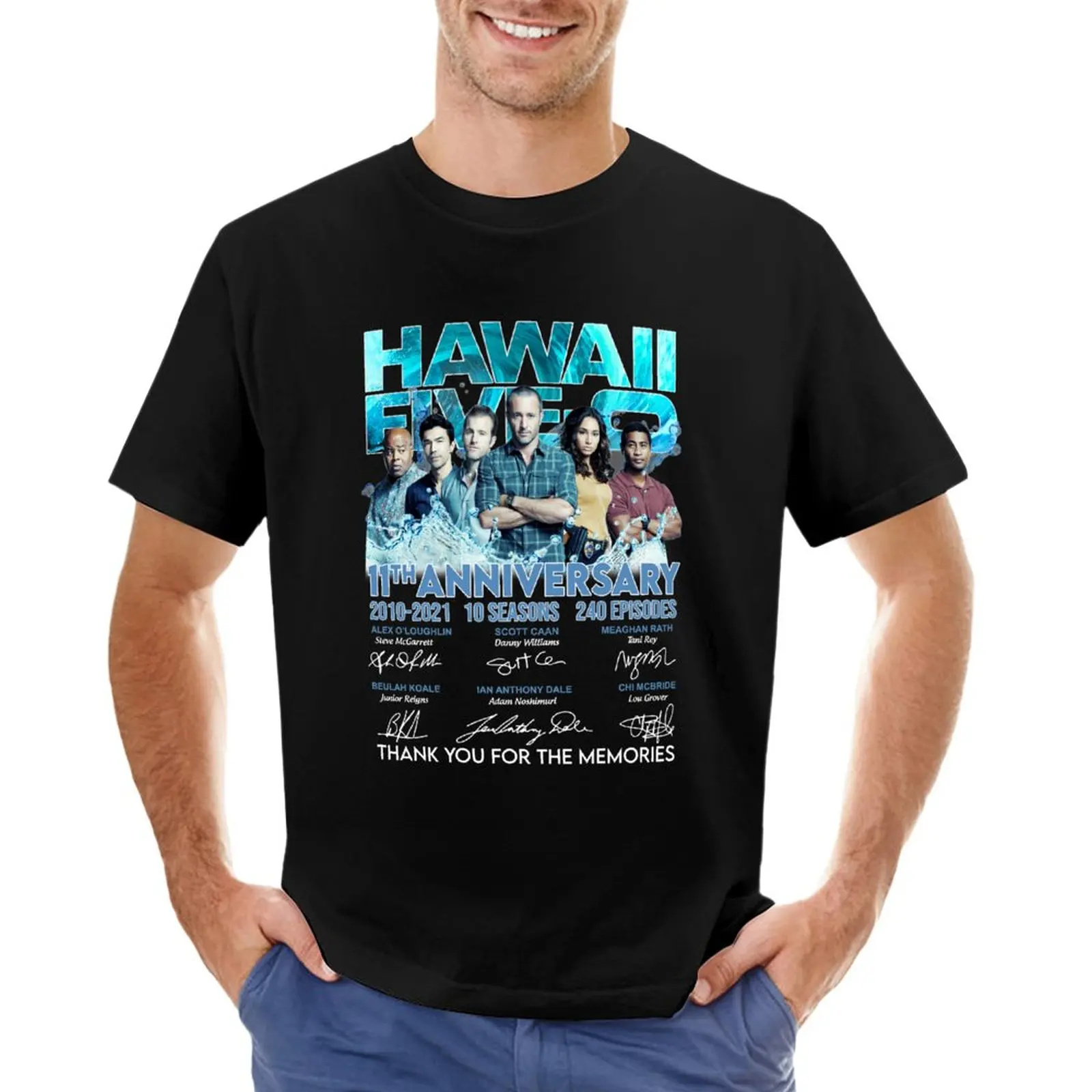 

Hawaii Five O 11Th Anniversary T Shirt, all cast Signaturesthank you for the memories shirt T-Shirt