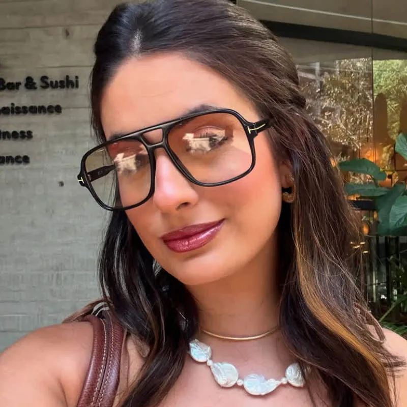 

Oversized Punk Square Sunglasses Women Big 2025 Luxury Brand Vintage Metal T Frame Sun Glasses for Ladies UV400 Shield Eyewear