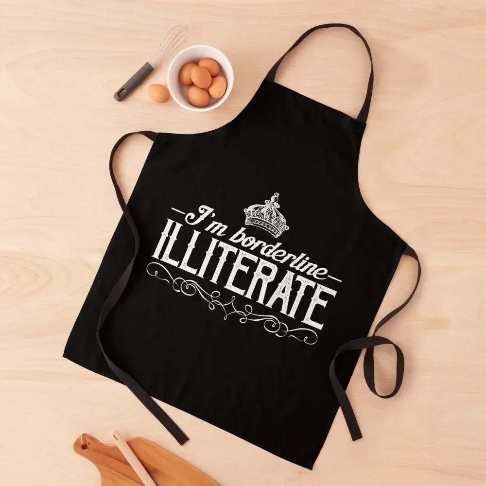 I'm Borderline Illiterate Apron Korean Teacher Chef Uniform Woman Apron