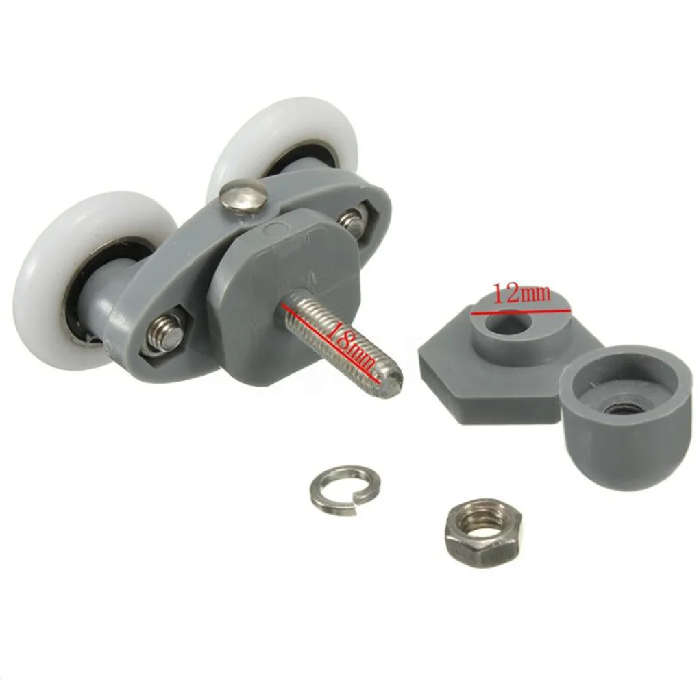 4개/대 헤비 듀티 트윈 하단 샤워 도어 롤러 러너 슬라이더 녹 방지 욕실 도어 휠