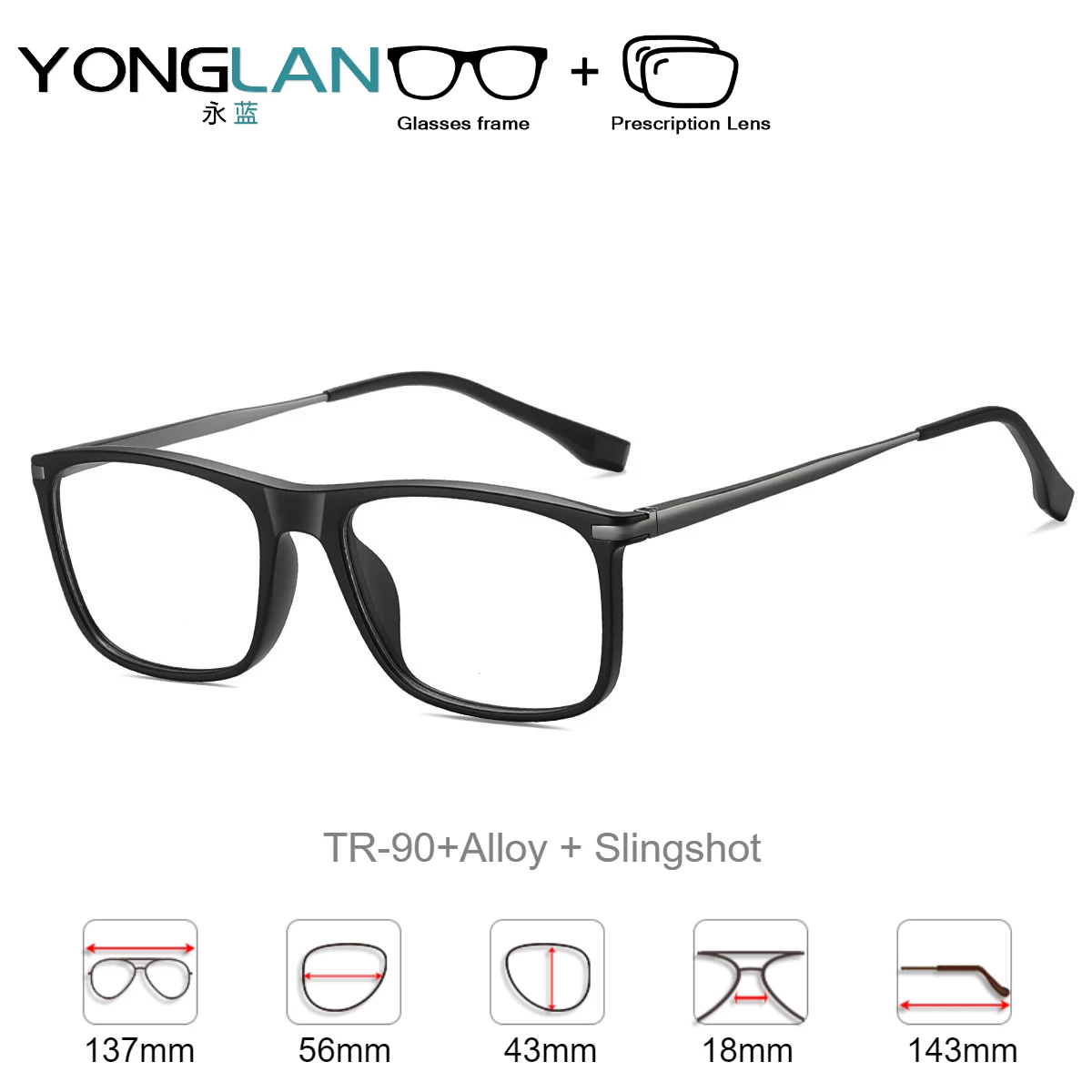 Ultralight Large Frame  Prescription Glasses Anti Blue Light Photochromic Optical Eyeglasses Myopia Hyperopia Progressive Lens