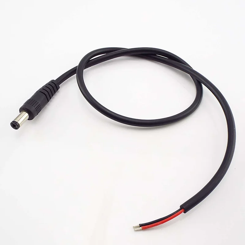 12V 5A DC Male Power Supply DIY Cable Extension LED Light  20 AWG Jack Cord DC Connector For CCTV 5.5x2.1mm Plug C4