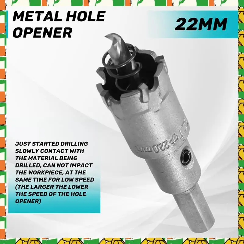 

Professional Tool 6PCS Carbide Hole Saw Stainless Steel/Metal Hole Opener Expandable Drill Bit Set 22Mm